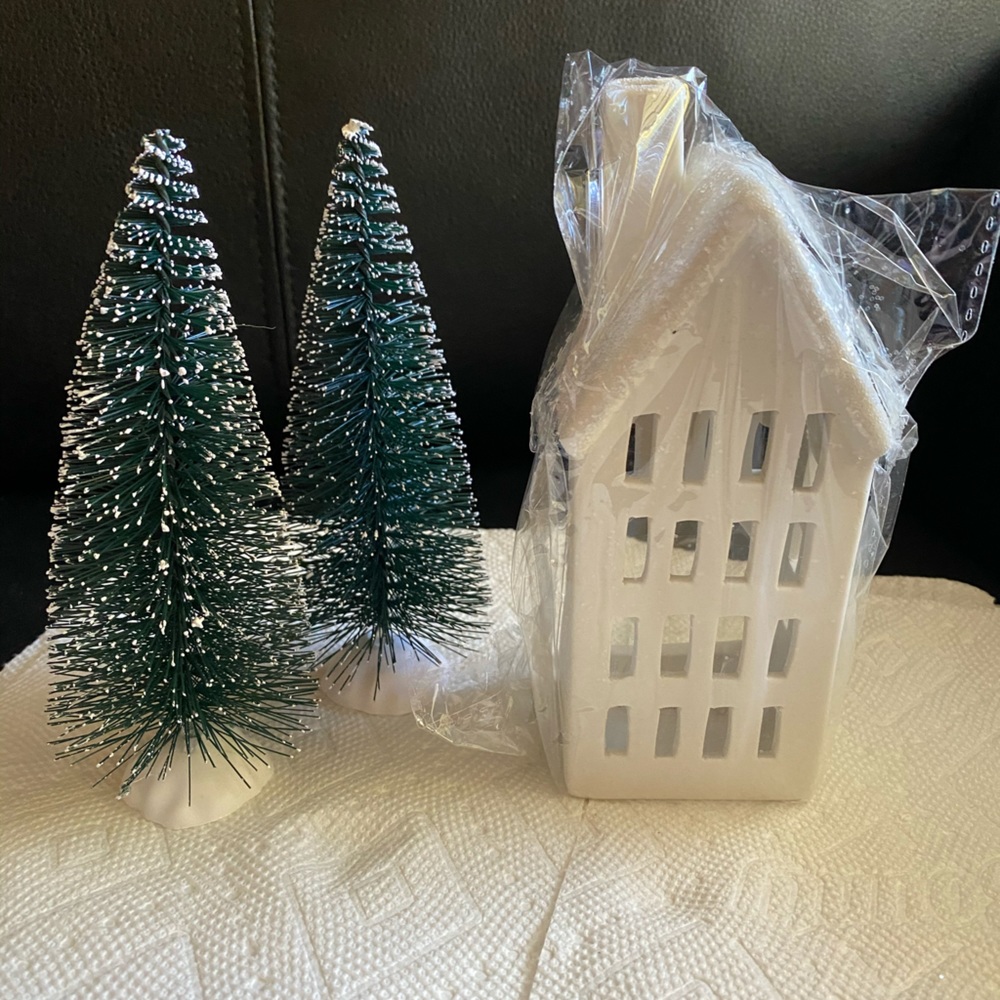 White Porcelain Christmas Village House